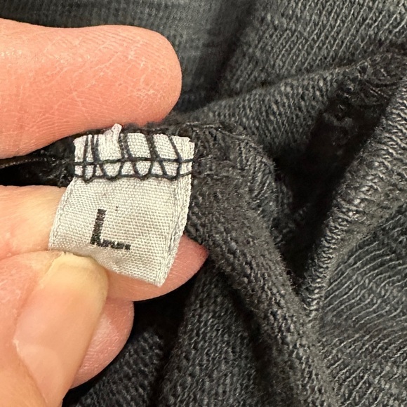 Feature All Things Good black slub long length tee t-shirt shirt, sz L, NWT $60 - Picture 6 of 7